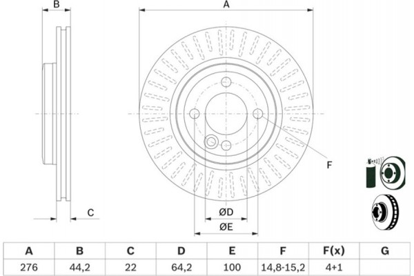 Bosch Δισκόπλακα - 0 986 478 606