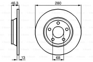 Bosch Δισκόπλακα - 0 986 478 615
