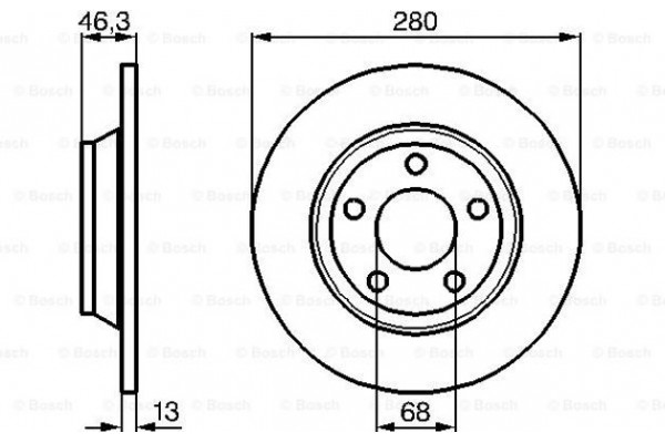 Bosch Δισκόπλακα - 0 986 478 615