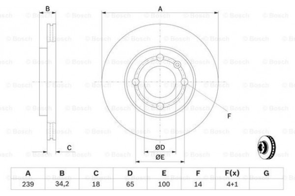 Bosch Δισκόπλακα - 0 986 478 621