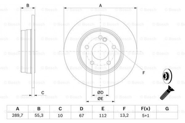 Bosch Δισκόπλακα - 0 986 478 626