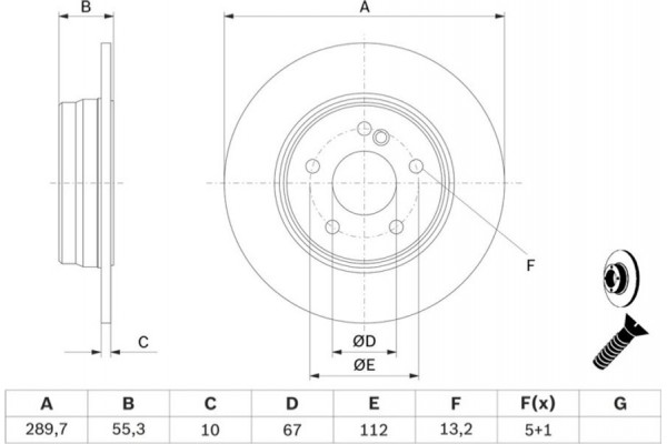 Bosch Δισκόπλακα - 0 986 478 626