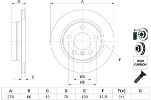 Bosch Δισκόπλακα - 0 986 478 642