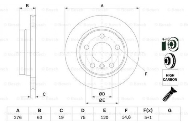 Bosch Δισκόπλακα - 0 986 478 642