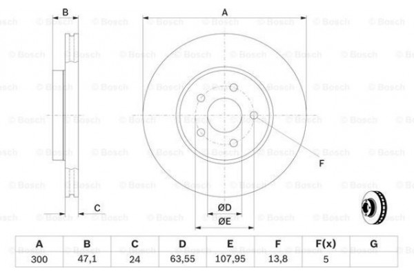 Bosch Δισκόπλακα - 0 986 479 B44