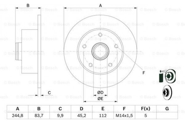 Bosch Δισκόπλακα - 0 986 478 759