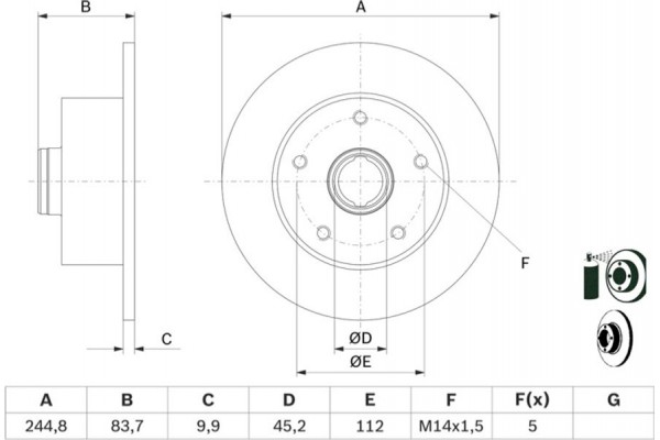 Bosch Δισκόπλακα - 0 986 478 759