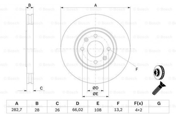 Bosch Δισκόπλακα - 0 986 478 831