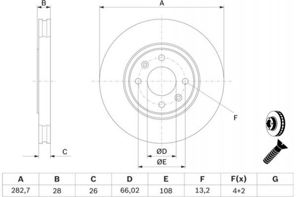Bosch Δισκόπλακα - 0 986 478 831