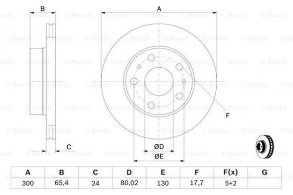 Bosch Δισκόπλακα - 0 986 478 842