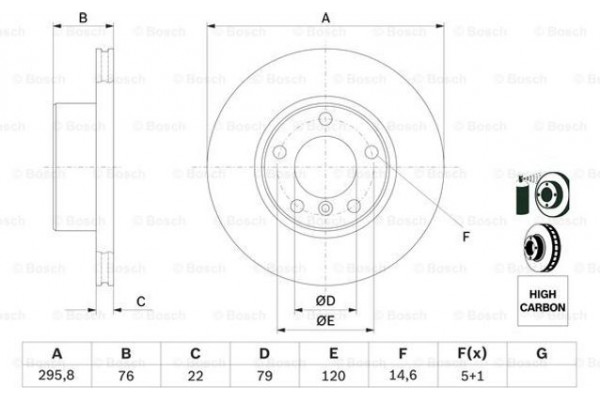 Bosch Δισκόπλακα - 0 986 478 848