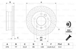 Bosch Δισκόπλακα - 0 986 478 849