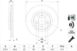 Bosch Δισκόπλακα - 0 986 478 852