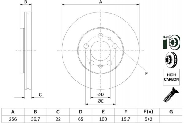 Bosch Δισκόπλακα - 0 986 478 853