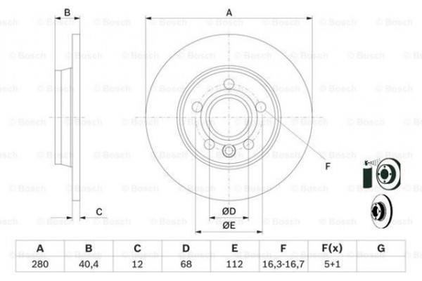 Bosch Δισκόπλακα - 0 986 478 871