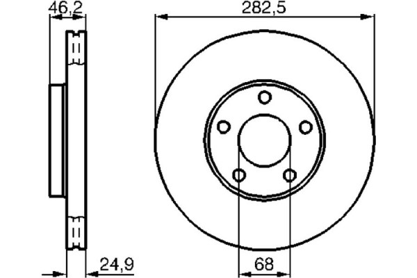 Bosch Δισκόπλακα - 0 986 479 C81 Bosch Δισκόπλακα - 0 986 479 C81