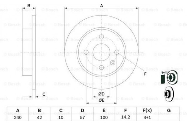 Bosch Δισκόπλακα - 0 986 478 882