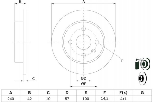 Bosch Δισκόπλακα - 0 986 478 882