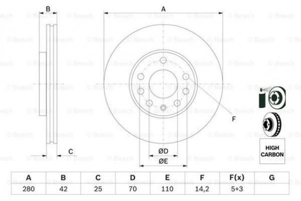 Bosch Δισκόπλακα - 0 986 478 883