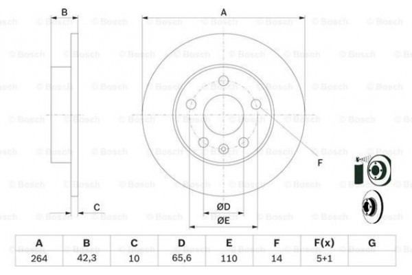 Bosch Δισκόπλακα - 0 986 478 884