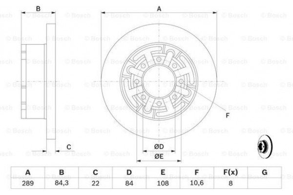 Bosch Δισκόπλακα - 0 986 478 886