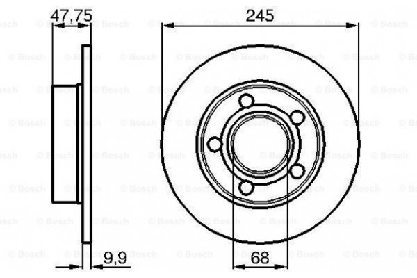 Bosch Δισκόπλακα - 0 986 478 888