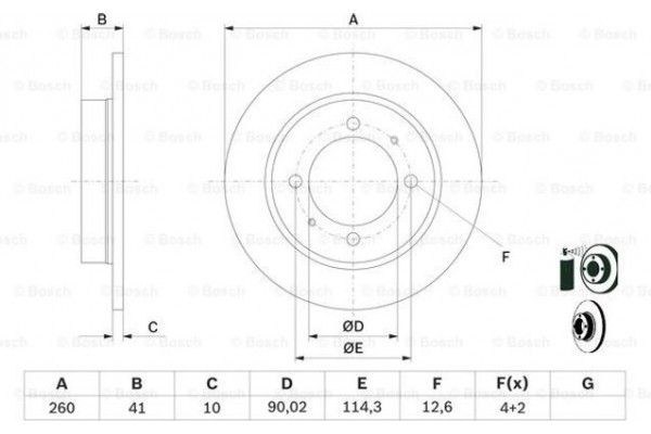 Bosch Δισκόπλακα - 0 986 478 898