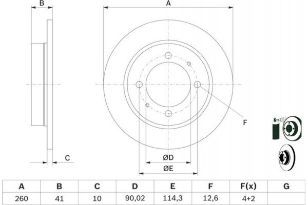 Bosch Δισκόπλακα - 0 986 478 898