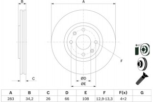 Bosch Δισκόπλακα - 0 986 478 979