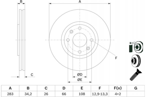 Bosch Δισκόπλακα - 0 986 478 979