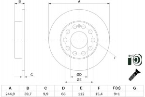 Bosch Δισκόπλακα - 0 986 478 986