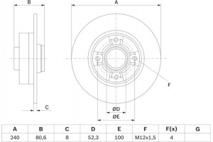 Bosch Δισκόπλακα - 0 986 479 007