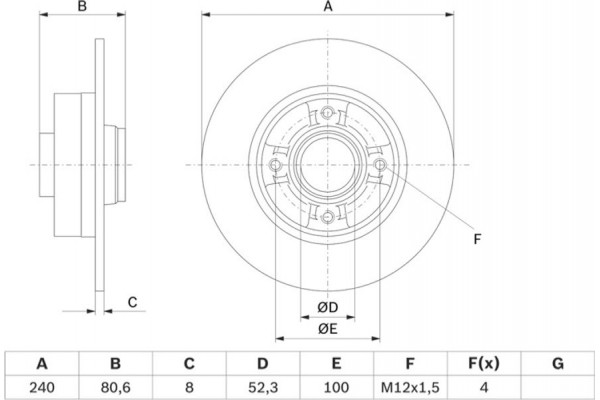 Bosch Δισκόπλακα - 0 986 479 007
