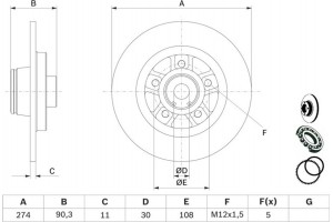 Bosch Δισκόπλακα - 0 986 479 015