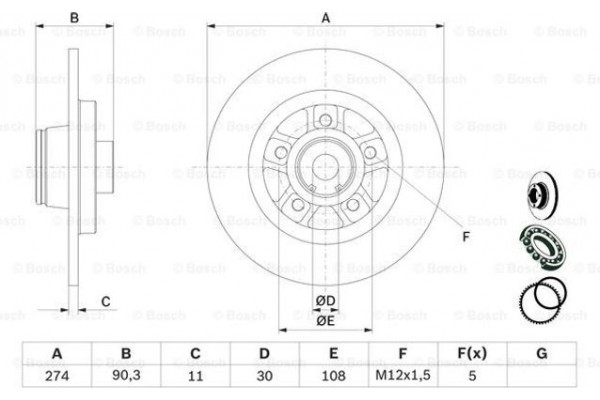 Bosch Δισκόπλακα - 0 986 479 015