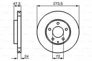 Bosch Δισκόπλακα - 0 986 479 034
