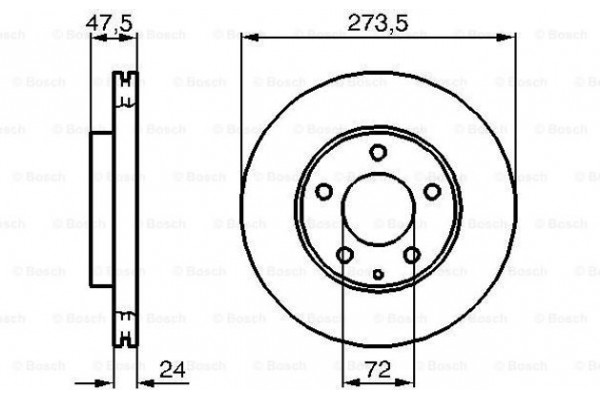 Bosch Δισκόπλακα - 0 986 479 034