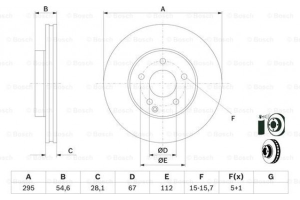 Bosch Δισκόπλακα - 0 986 479 039