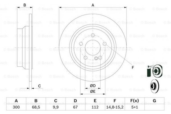 Bosch Δισκόπλακα - 0 986 479 041