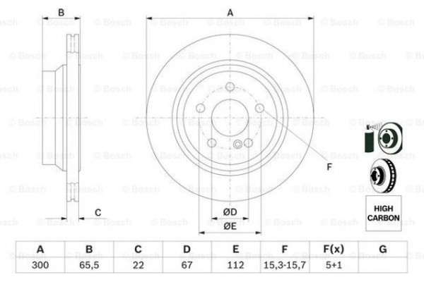 Bosch Δισκόπλακα - 0 986 479 042