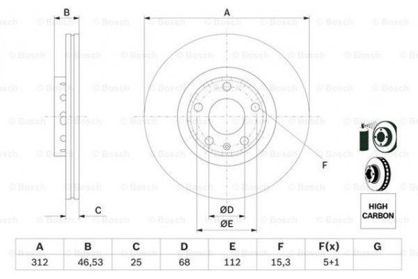 Bosch Δισκόπλακα - 0 986 479 057