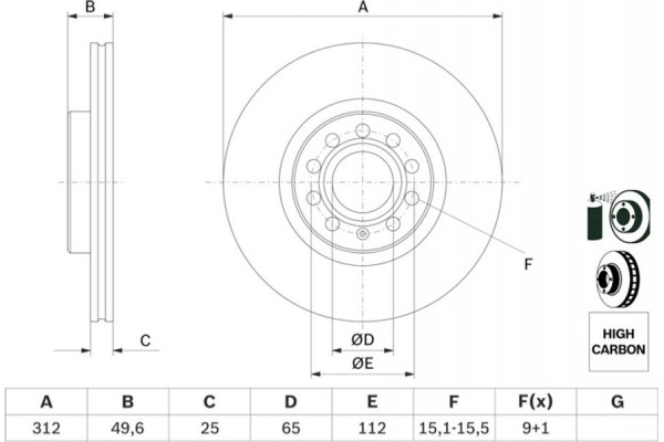 Bosch Δισκόπλακα - 0 986 479 058