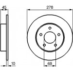 Bosch Δισκόπλακα - 0 986 479 B64 Bosch Δισκόπλακα - 0 986 479 B64