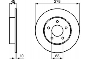 Bosch Δισκόπλακα - 0 986 479 B64