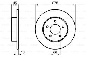 Bosch Δισκόπλακα - 0 986 479 B64