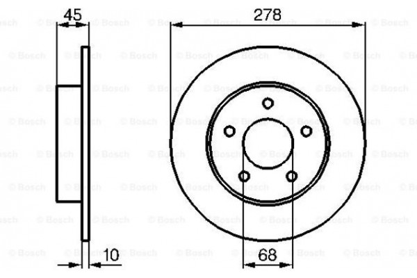 Bosch Δισκόπλακα - 0 986 479 B64