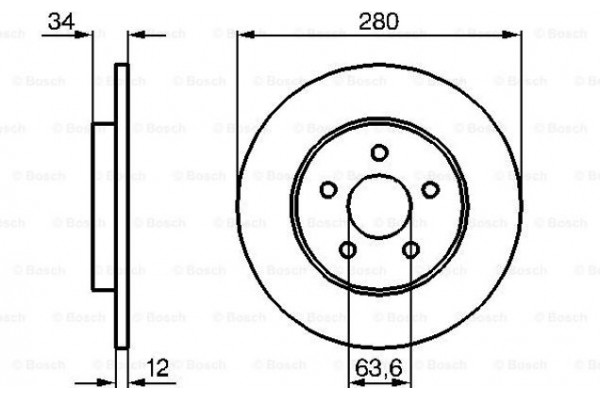 Bosch Δισκόπλακα - 0 986 479 068