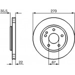 Bosch Δισκόπλακα - 0 986 479 B67 Bosch Δισκόπλακα - 0 986 479 B67