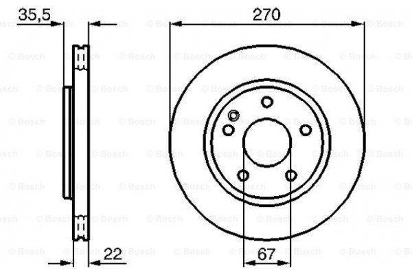 Bosch Δισκόπλακα - 0 986 479 B67