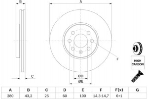 Bosch Δισκόπλακα - 0 986 479 B68